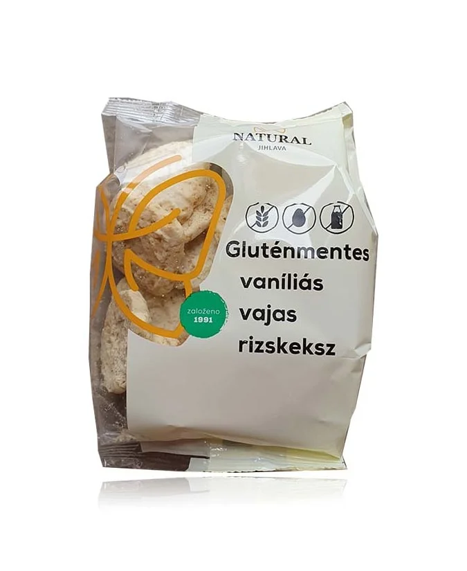 Natural gluténmentes Vaníliás Vajas Rizskeksz 100 g