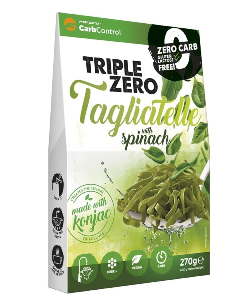 Forpro CarbControl Triple Zero Pasta Tagliatelle Spinach 270 g