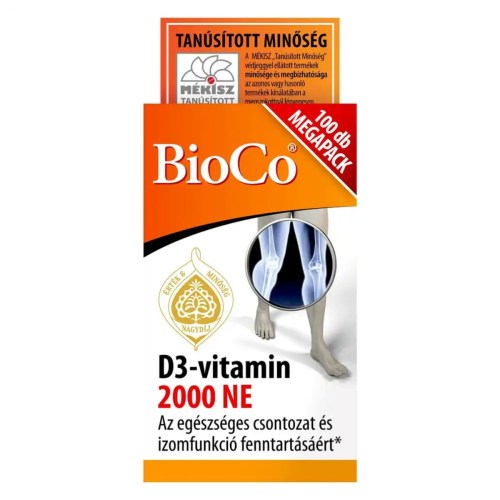 BioCo D3-vitamin tabletta 2000 NE 100 db