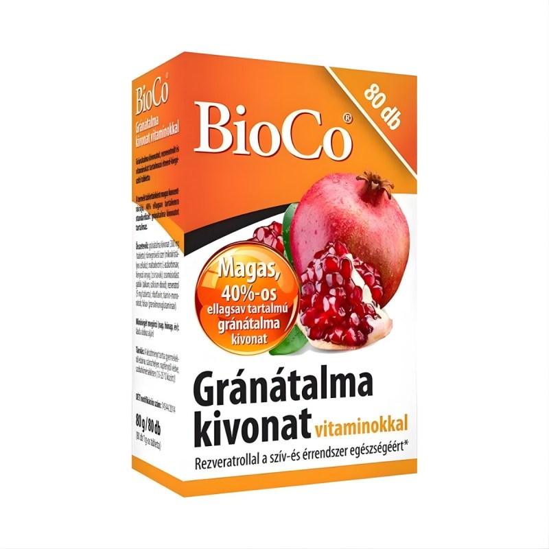 BioCo Gránátalma kivonat vitaminokkal tabletta 80 db