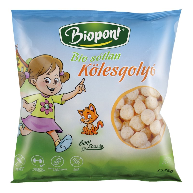 Biopont Bio Extrudált Kölesgolyó Bogi sótlan 75 g 