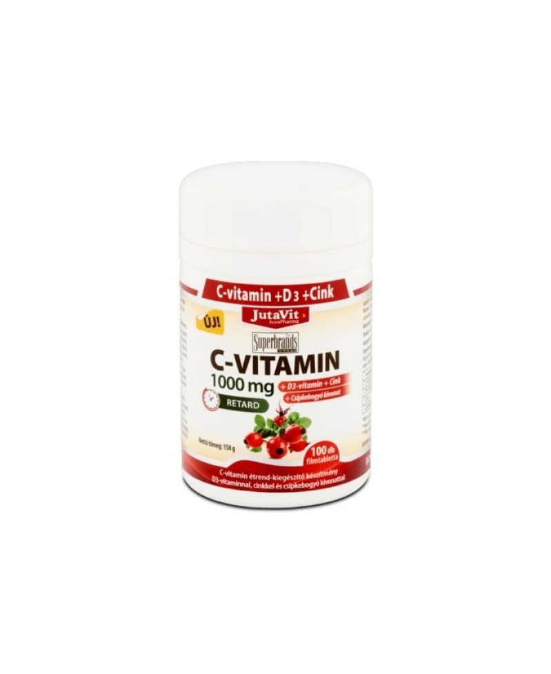 Jutavit C-vitamin+D3-vitamin Retard 1000 mg tabletta 100 db