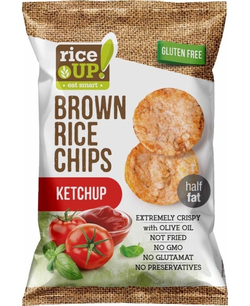 Rice Up Barna Ketchupos Rizs Chips 60 g 