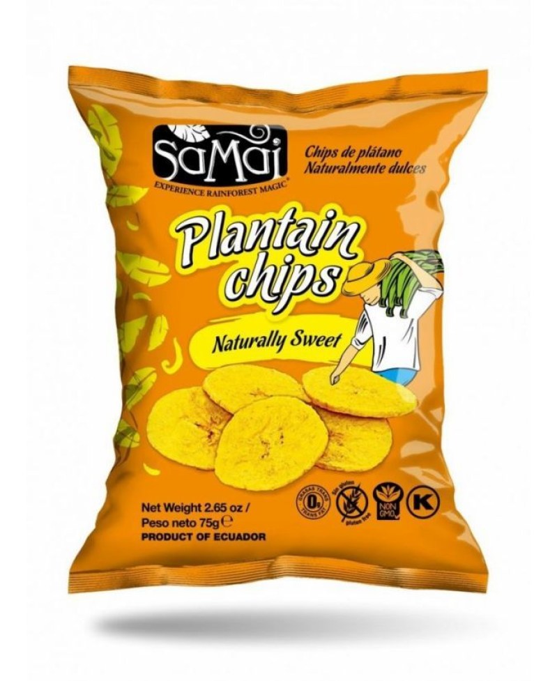 Samai Plantain Főzőbanán Chips Natúr Édes 75 g
