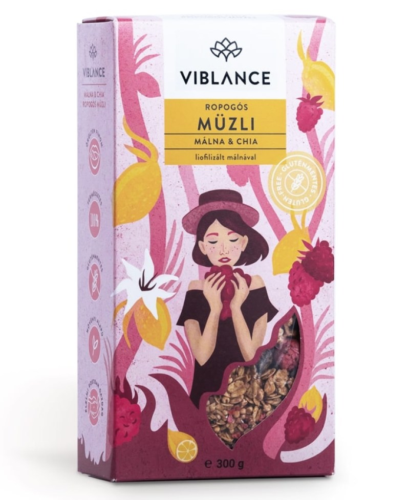 Viblance Ropogós Müzli málna-chia 300 g
