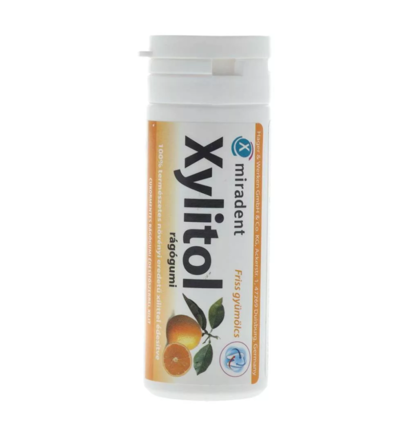 Miradent Xylitol rágógumi friss gyümölcs 30 db