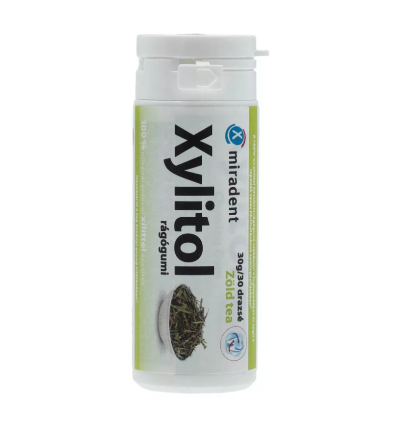 Miradent Xylitol Rágógumi Zöld tea 30 db