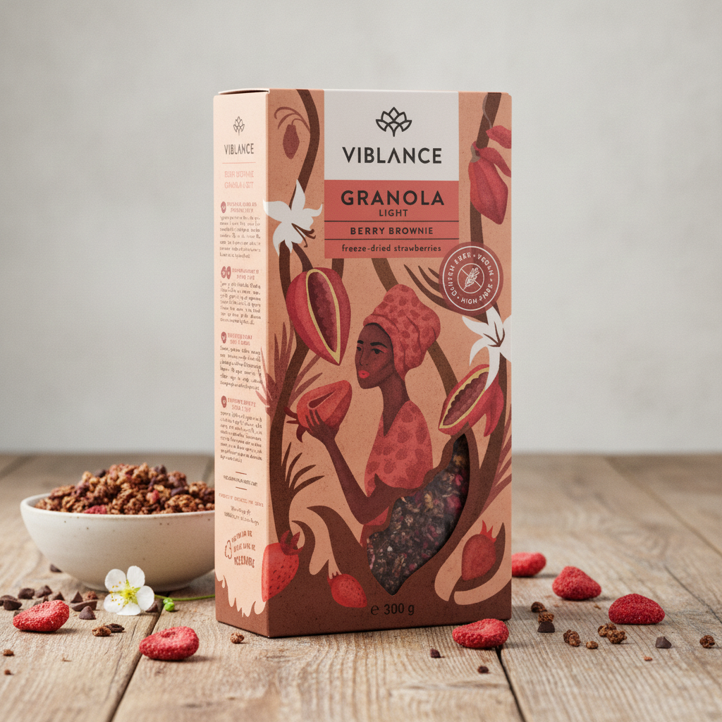 Viblance Berry Brownie Granola Light eperrel és kakaóval 300 g