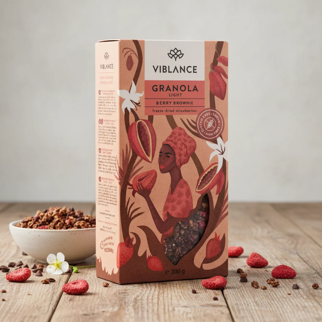 Viblance Berry Brownie Granola Light eperrel és kakaóval 300 g